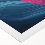 Vibrant rolled canvas depicting a stunning landscape of canyons, showcasing rich earth tones and intricate details, ideal for home decor or art enthusiasts.