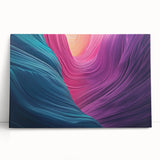 Stretched canvas artwork depicting a vibrant landscape of canyons with rich earthy tones, ideal for home decor or nature-themed interiors. Perfect for art enthusiasts.