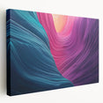 Stretched canvas artwork depicting a stunning landscape of canyons in vibrant colors, showcasing intricate details and textures, ideal for home decor or art enthusiasts.