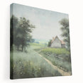 Stretched canvas artwork showcasing a serene countryside landscape with rolling hills and vibrant greenery, perfect for adding a tranquil touch to home decor.