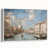 Framed canvas print showcasing a vibrant landscape design with earthy tones, displayed against a white wall for a modern aesthetic, enhancing home decor appeal.