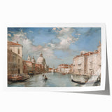 Rolled landscape print showcasing vibrant abstract artwork with rich colors, elegantly packaged in a protective tube for easy display and shipping. Ideal for home decor enthusiasts looking to enhance their space with unique art.