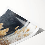 Extra large wall art featuring line art flowers in black on white, rolled print, ideal for large living room decor.