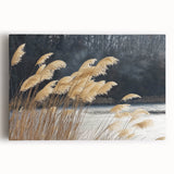 Black and white floral close-up on large stretched canvas, suitable as kitchen wall art.