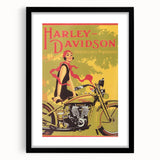 Retro Harley-Davidson Poster - Vintage Motorcycle Wall Art