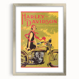 Retro Harley-Davidson Poster - Vintage Motorcycle Wall Art