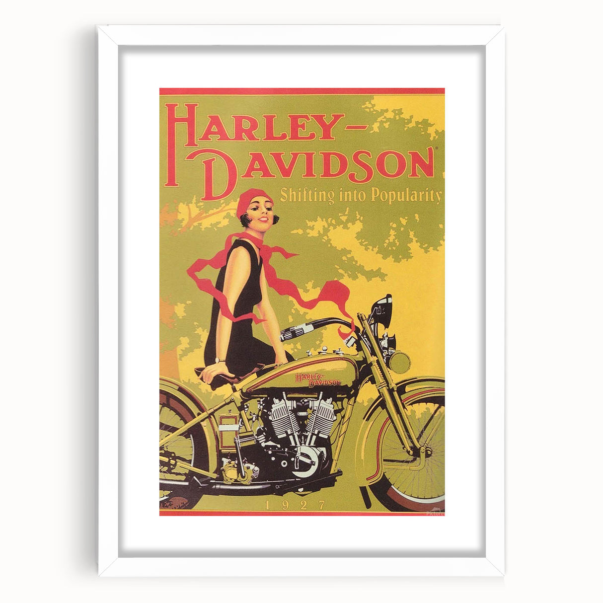 Retro Harley-Davidson Poster - Vintage Motorcycle Wall Art