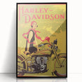 Retro Harley-Davidson Poster - Vintage Motorcycle Wall Art