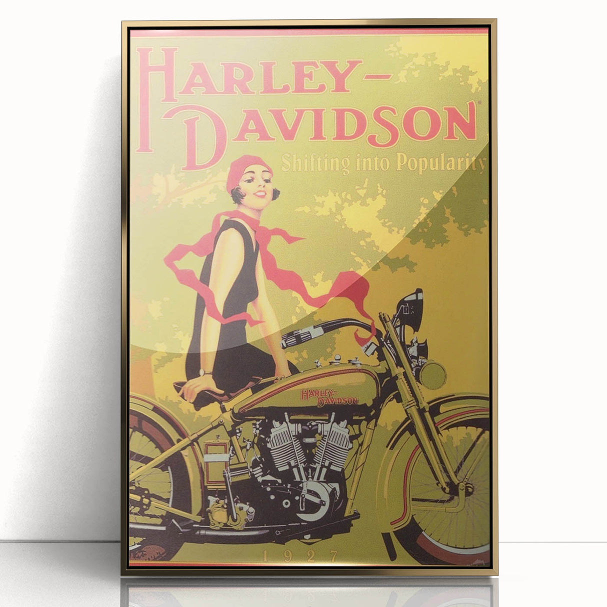 Retro Harley-Davidson Poster - Vintage Motorcycle Wall Art