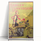 Retro Harley-Davidson Poster - Vintage Motorcycle Wall Art