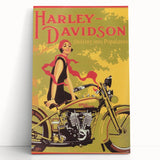 Retro Harley-Davidson Poster - Vintage Motorcycle Wall Art