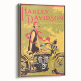 Retro Harley-Davidson Poster - Vintage Motorcycle Wall Art