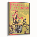 Retro Harley-Davidson Poster - Vintage Motorcycle Wall Art