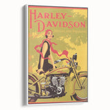 Retro Harley-Davidson Poster - Vintage Motorcycle Wall Art