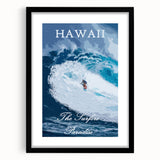 Retro Hawaii Surfer Poster – Vintage Surfing Paradise Art
