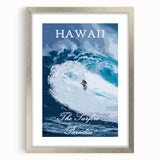 Retro Hawaii Surfer Poster – Vintage Surfing Paradise Art