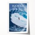 Retro Hawaii Surfer Poster – Vintage Surfing Paradise Art