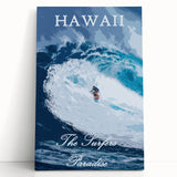 Retro Hawaii Surfer Poster – Vintage Surfing Paradise Art