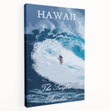 Retro Hawaii Surfer Poster – Vintage Surfing Paradise Art