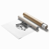 Bathroom Artwork - Minimalist Otter Holding Toilet Roll Wall Decor