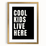 Cool Kids Live Here - Boys Room Wall Art Kids Wall Art Prints