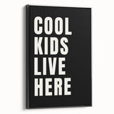 Cool Kids Live Here - Boys Room Wall Art Kids Wall Art Prints