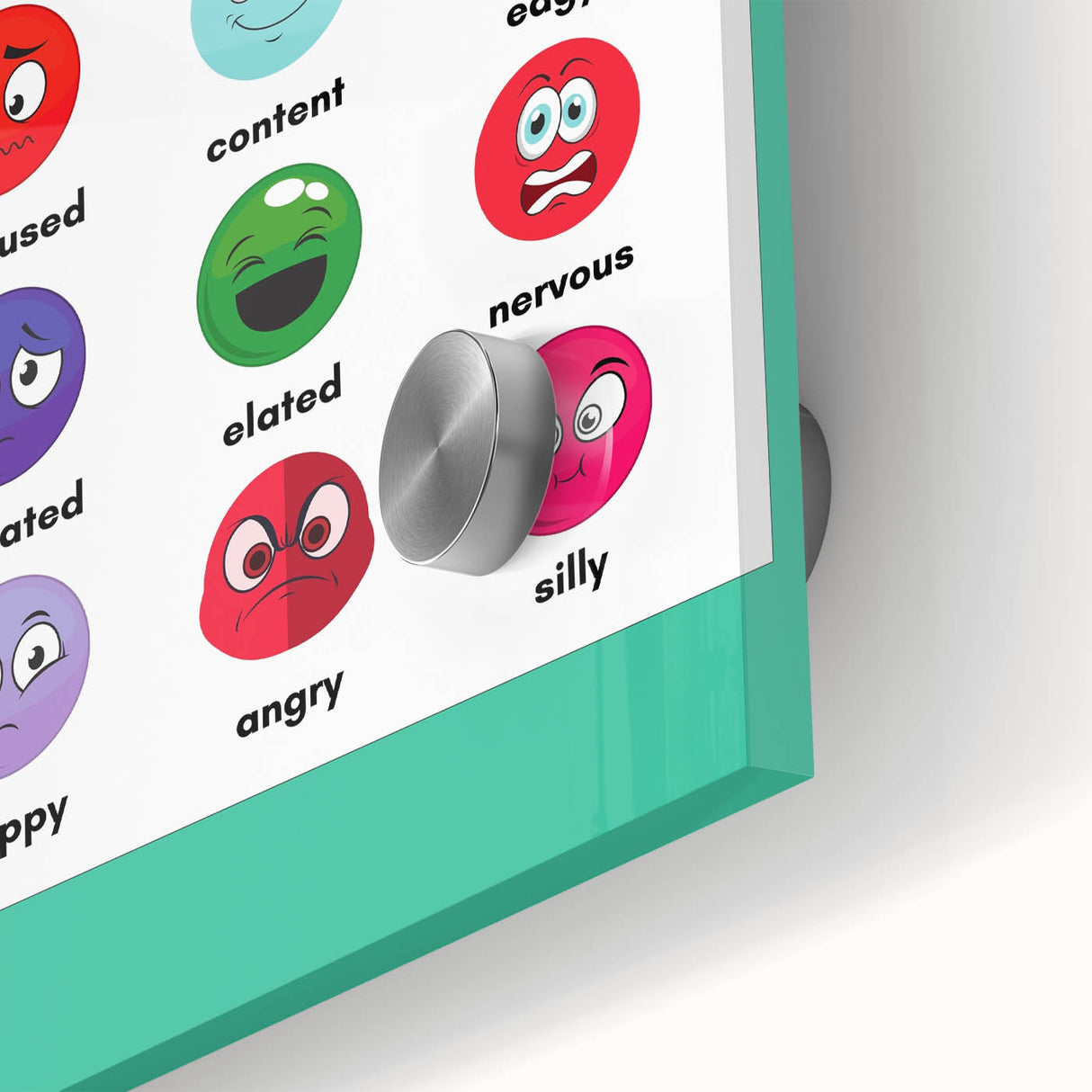 Emotions Chart - Kids Educational Wall Art Feelings Learning Print