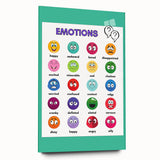 Emotions Chart - Kids Educational Wall Art Feelings Learning Print