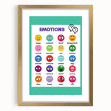 Emotions Chart - Kids Educational Wall Art Feelings Learning Print