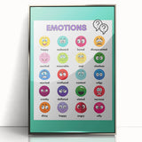 Emotions Chart - Kids Educational Wall Art Feelings Learning Print
