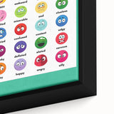 Emotions Chart - Kids Educational Wall Art Feelings Learning Print
