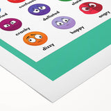 Emotions Chart - Kids Educational Wall Art Feelings Learning Print