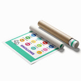 Emotions Chart - Kids Educational Wall Art Feelings Learning Print