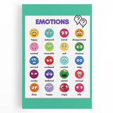 Emotions Chart - Kids Educational Wall Art Feelings Learning Print