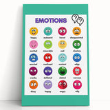 Emotions Chart - Kids Educational Wall Art Feelings Learning Print