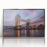 Large art print of London scenery in muted silver and gray tones on framed acrylic, suited for modern art wall decor.
