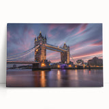 Black and white large art of London scenery on stretched canvas, ideal for kitchen wall art.