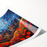 Extra large wall art featuring line art flowers in muted tones, printed on rolled canvas, ideal for large living room spaces.