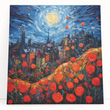 Black and white stretched canvas of Paris streetscape, ideal for kitchen wall art.