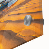 Large abstract wall art depicting a colorful Brazilian landscape on acrylic glass, ideal for dining room ambiance.