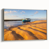 Landscape art painting of a Brazilian scene, vibrant colors on framed canvas, ideal for living room decor.