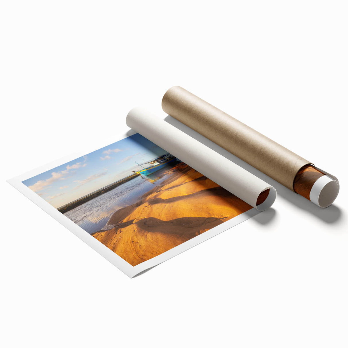 Extra large rolled print of a Brazilian rainforest scene in lush green tones, ideal for classy bathroom wall art.
