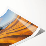 Extra large rolled print of line art flowers in soft pastel tones, ideal for large living room wall art.