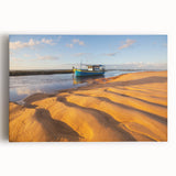 Black and white stretched canvas of a Brazilian landscape, ideal for kitchen wall art.