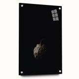 Large abstract wall art depicting fall colors on acrylic glass, suitable for bedroom or dining room decor.