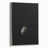 Framed canvas landscape art painting depicting a fall scene with colorful foliage against a black backdrop.