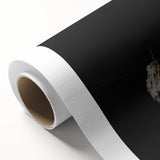 Art deco poster of a serene autumn landscape on rolled canvas, in muted earth tones, ideal for nursery wall art.