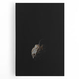 Large black and white abstract art on stretched canvas depicting swirling patterns, ideal for kitchen wall art.