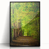 Large abstract wall art featuring spring-themed colors in green and pink on a framed acrylic.