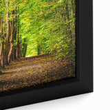 Extra large framed canvas featuring textured, colorful art of spring, ideal for living room decor.